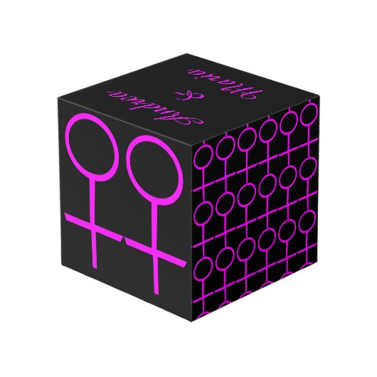 レズビアン好きパーソナライズされたフォトキューブ フォトキューブ (裏面アングル)