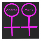 レズビアン好きパーソナライズされたフォトキューブ フォトキューブ (正面)