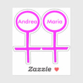 レズビアン好きパーソナライズされた向け シール (シート)