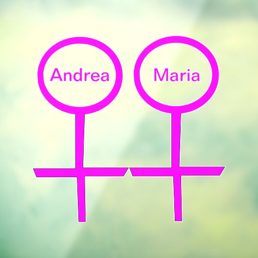 レズビアン好パーソナライズされたき ウィンドウサイン (シート3)