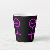 レズビアン好パーソナライズされたき カフェラテマグ (正面)