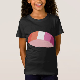 レズビアン寿司LGBTQゲイプライド国旗の日本のかわいい Tシャツ