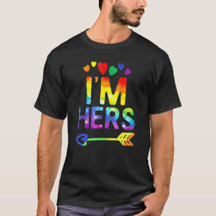 レズビアン彼女は私が彼女のLgbtと一致する私のカップルである Tシャツ