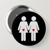 レズビアン愛好家 –  缶バッジ (正面&裏面)