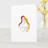 レズビアン愛容認 カード (黄色い花)