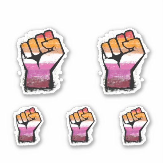 レズビアン抗議フィスト シール (正面)