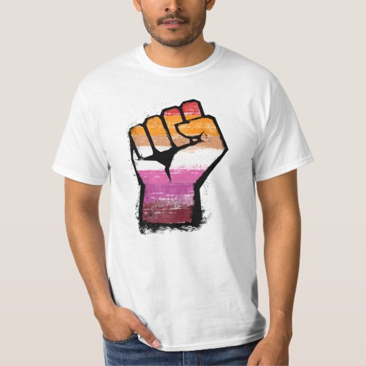 レズビアン抗議フィスト Tシャツ (正面)