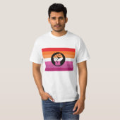 レズビアン抗議旗 Tシャツ (正面フル)