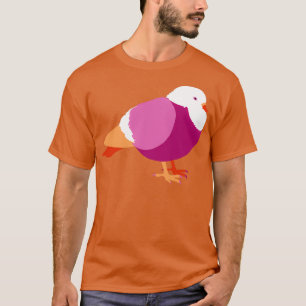 レズビアン抽象芸術ハト Tシャツ