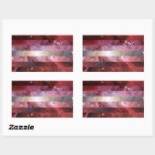 レズビアン星雲の国旗のシール 長方形シール (シート)