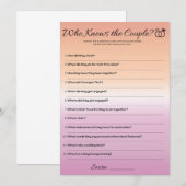 レズビアン独身最後の夜のゲーム - カップルを知る人 招待状 (正面/裏面)