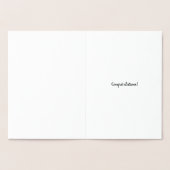 レズビアン白と金ゴールドのブ結婚ライド 箔カード (内部)