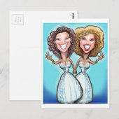 レズビアン結婚のケーキ人形 ポストカード (正面/裏面)