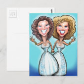 レズビアン結婚のケーキ人形 ポストカード (正面/裏面)