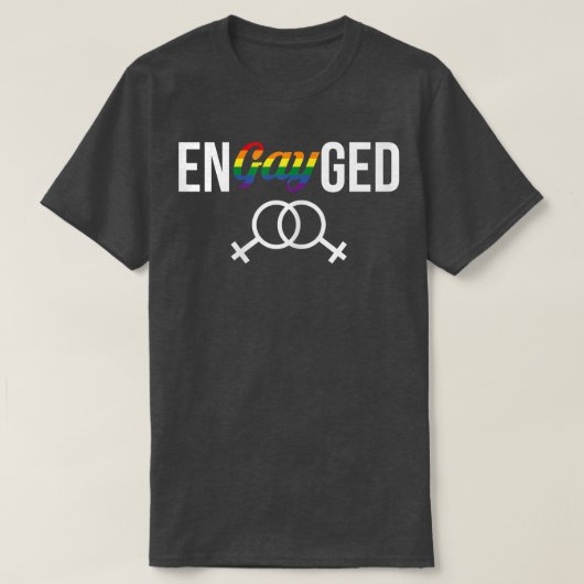 レズビアン結婚の花嫁 Tシャツ (デザイン正面)