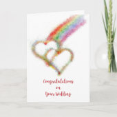 レズビアン結婚やゲイおめでとう カード (正面)