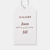 レズビアン結婚式の引き出物 ギフトタグ (裏面)