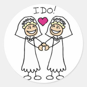レズビアン結婚式の引き出物 ラウンドシール