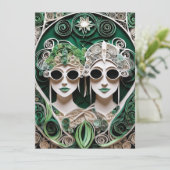 レズビアン結婚式招待状 招待状 (スタンド正面)