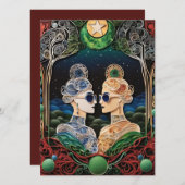 レズビアン結婚式招待状 招待状 (正面/裏面)