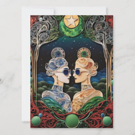 レズビアン結婚式招待状 招待状