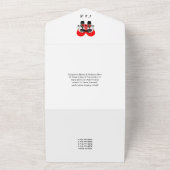 レズビアン花嫁 可愛いウェディング オールインワン招待状 (外側)