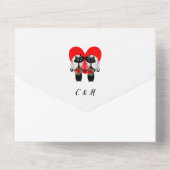 レズビアン花嫁 可愛いウェディング オールインワン招待状 (裏面)