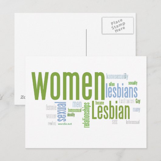 レズビアン語 ポストカード (正面/裏面)
