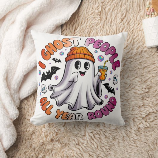 レズビアン面白いハロウィン - 私は人を幽霊にする クッション (ブランケット)