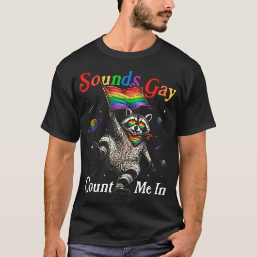 レズビアン おもしろイタチ ラインプライド LGBTQ Tシャツ (正面)