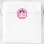 レズビアン+が食べるのって何？Tシャツ ラウンドシール (バッグ)