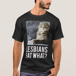 レズビアン+が食べるもの友達 Tシャツ