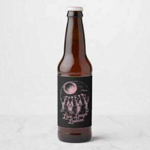 レズビアン・アライ ライフ・ラブ レズビアン LGBTQ Pride たぬき ビールラベル