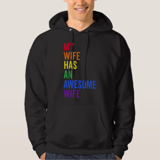 レズビアン ウェディング おもしろTシャツ 私の妻には素敵な妻がいます パーカ