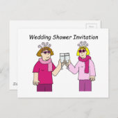 レズビアン ウェディング シャワー 招待状 (正面/裏面)