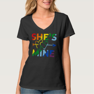 レズビアン・カップル彼女は私は彼女のマッチングLgbt P Tシャツ