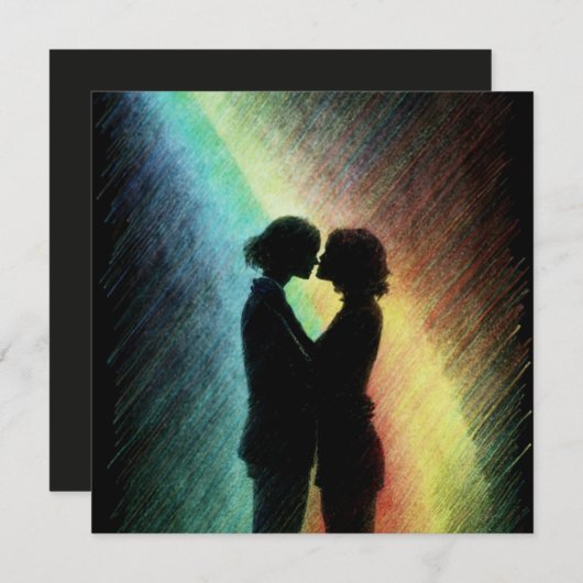 レズビアン・カップル・イン・レインボー シーズンカード (正面/裏面)