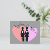 「レズビアン ギフト - 一緒にひとつとして」 ポストカード (スタンド正面)