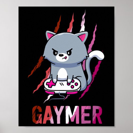 レズビアン ゲイマー ギーク プライド LGBT ゲーマー ギフト ポスター (正面)