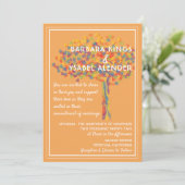 レズビアン・ゲイ・ウェディング招待状 ラブ・イズ・ラブ ツリー 招待状 (スタンド正面)