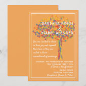 レズビアン・ゲイ・ウェディング招待状 ラブ・イズ・ラブ ツリー 招待状 (正面/裏面)