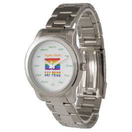 レズビアン+ゲイ+プライド+LGBTQ+レインボーフラッグ 腕時計