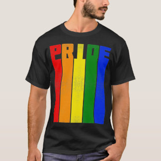 レズビアン ゲイ LGBTQ プライド月間 レインボーフラッグ プレミアム Tシャツ