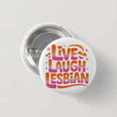 レズビアン コミュニティ 楽しい LGBTQ 缶バッジ (正面&裏面)