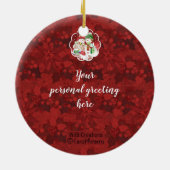 レズビアン、シスター、義理のシスター、かわいい雪の女性、 セラミックオーナメント (裏面)