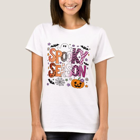 レズビアン スプーキー シーズン ハロウィン Tシャツ (正面)