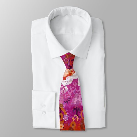 レズビアン・ドラゴンダマスク – 新しい2018プライド国旗の色 ネクタイ (タイ)