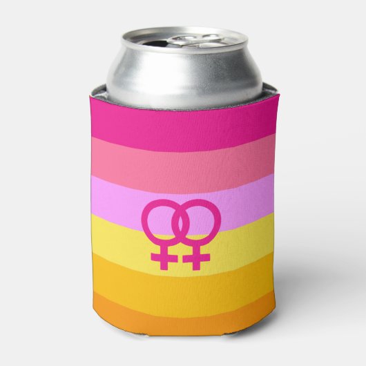 レズビアン・ドーン・プライド WLW 缶クーラー (缶正面)