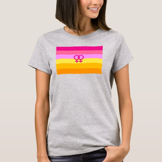 レズビアン・ドーン・プライド WLW Tシャツ (正面)