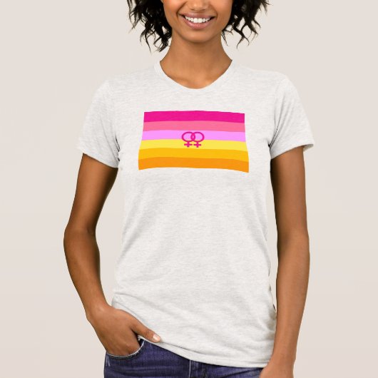 レズビアン・ドーン・プライド WLW Tシャツ (正面)